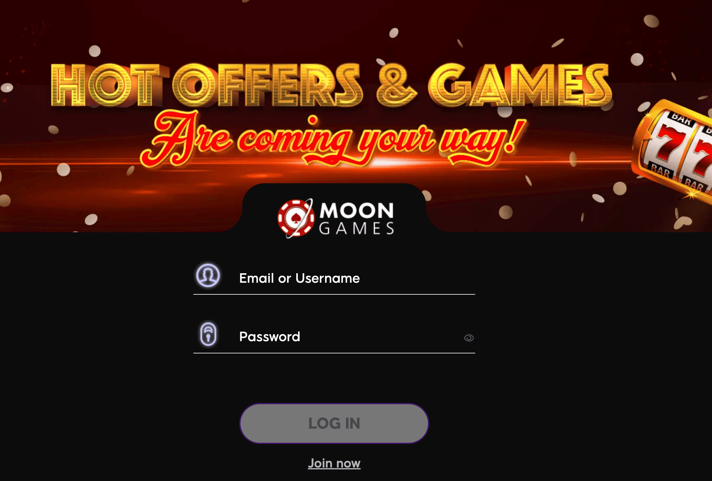 login page